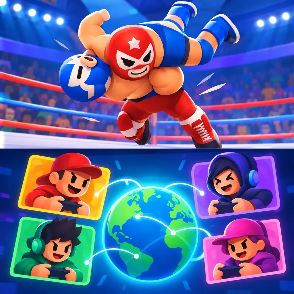 games like wrestle bros