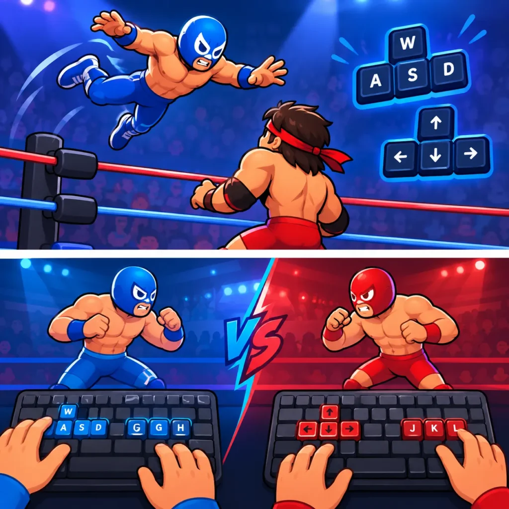 wrestle bros keyboard controls