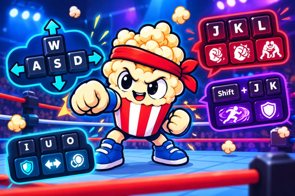 wrestle bros keyboard controls